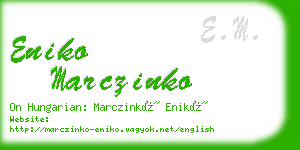 eniko marczinko business card